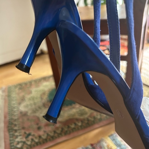 Vintage Y2K Liz Claiborne Royal Blue Suede Kitten Heels 8M - Picture 2 of 16